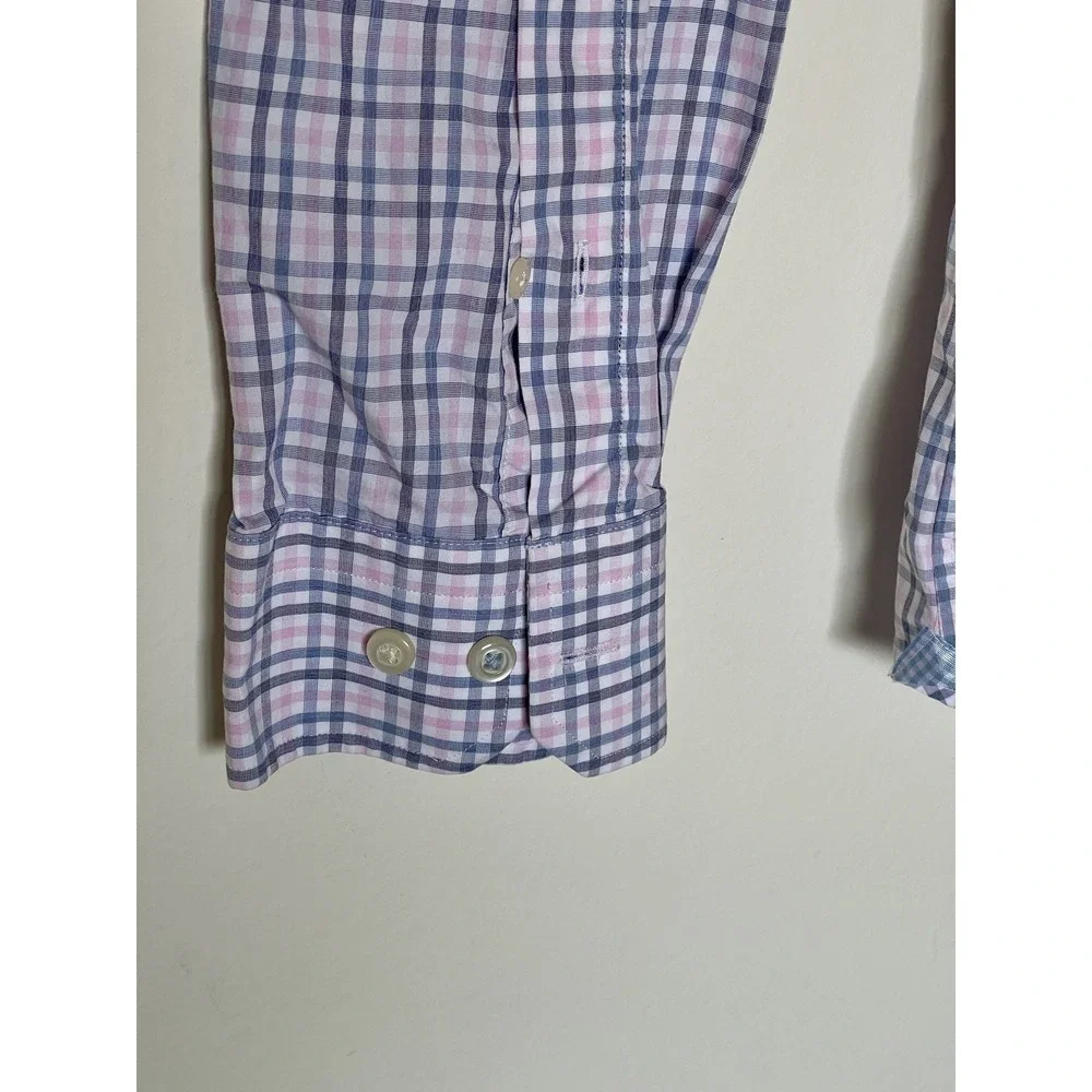Banana Republic Mens Plaid Grant Slim Fit  Shirt Size M Career Work Metting Fun‎